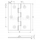 BRASS FLAT HINGE 60x50 ITALY